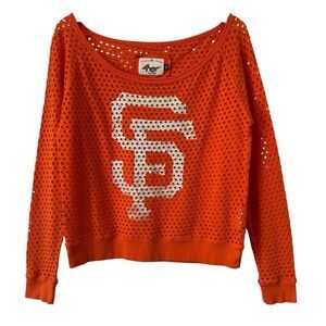 Carl Banks G-III 4 Her SF Giants Top MLB Semi Sheer Scoop Neck Lightweight Large